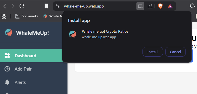 Brave install icon